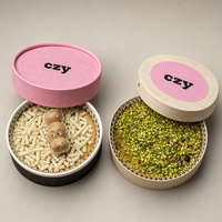 Boîte ronde en papier rigide, résistante au four, écologique, biodégradable, en matériaux recyclés, personnalisable avec logo imprimé sur mesure