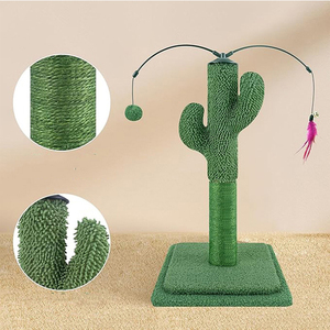 Jouet d'escalade multifonctionnel intelligent et sûr pour chatons, en forme de cactus, avec griffoir en sisal pour l'intérieur, anti-ennui - Product Image 3