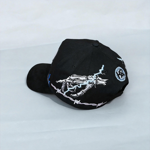 Spedizione Rapida, Cappellino a 5 Pannelli con Logo 3D, in Camoscio Nero Glitterato, Cappello da Baseball per Esterni con Ricami e Strass - Product Image 5