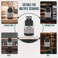 Mesin Kopi Espresso Otomatis Komersial S900 Dual Bean Hopper Layar Sentuh untuk Kafe dan Hotel