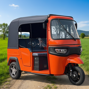 Triciclo Eléctrico <span class=keywords><strong>Bajaj</strong></span> para 4 Pasajeros, Buen Precio, Modelo Indio Rickshaw, Triciclo Eléctrico de 3 Ruedas para Taxi - Product Image 1