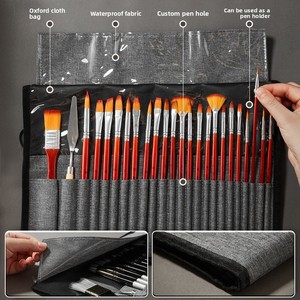 Rouleau de pinceaux pour aquarelle, gouache en nylon, 25 pièces, vente directe d'usine pour <span class=keywords><strong>Amazon</strong></span>, ensemble de <span class=keywords><strong>peinture</strong></span> à l'huile transfrontalière - Product Image 5