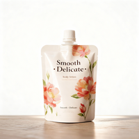 Emballage cosmétique personnalisé imprimé, sachet à bec verseur étanche, essence, lotion, soin de la peau, sachet en plastique à presser
