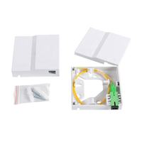 FTTH 1 noyau de plaque de façade de fibre optique blanc plastique ABS FTTH Roseta Optica boîte à bornes à fibre optique de bureau