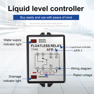 Controlador de nivel de líquido, interruptor de nivel de agua automático, drenaje con Base y sonda de 2M, AC220V, 50/60hz, AFR-1 - Product Image 2