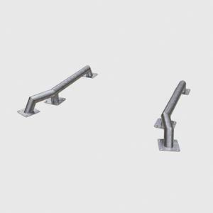 Guides de roue en acier galvanisé pour l'assistance au stationnement des camions - Version droite/courbée d133mm - Product Image 5