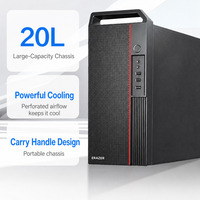 Nouvelle Offre d'Usine Erazer Go-G8 Boîtier Portable pour Ordinateur de Bureau avec Refroidissement Perforé et Poignée de Transport pour Poste de Travail