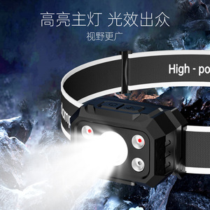 Lampe frontale haute puissance T-15, 29g, légère, étanche, rechargeable, LED, pour travaux en extérieur, avec détection de mouvement - Product Image 2