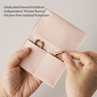 Pochette à bijoux en microfibre avec logo personnalisé, sac organisateur multifonctionnel pour bagues, boucles d'oreilles, colliers, bracelets, emballage de voyage