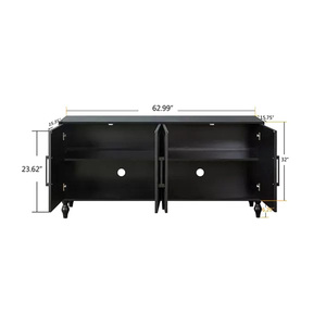 Francese Free Standing Buffet nero credenza soggiorno mobili legno Cainet stile <span class=keywords><strong>moderno</strong></span> mobili di stoccaggio - Product Image 2
