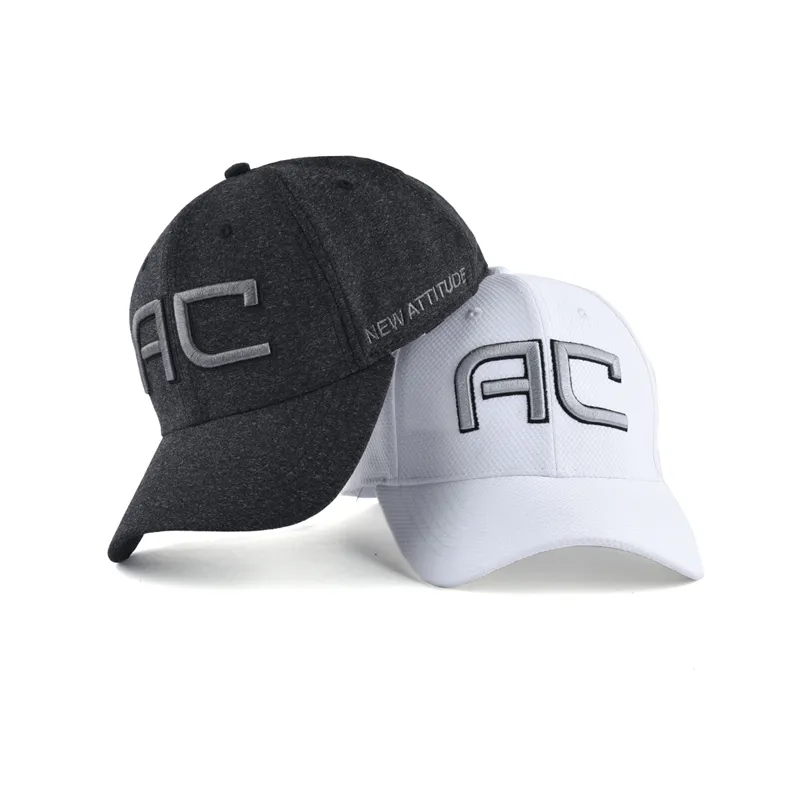 Casquette de baseball pour hommes, logo personnalisé, dos fermé, extensible, ajusté, casquette pour sport, OEM, prix d'usine