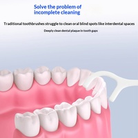 Fil dentaire jetable ultra-fin avec cure-dent intégré, instrument de soin buccal de classe I à haute élasticité, portable