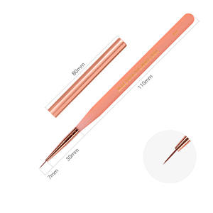 <span class=keywords><strong>Pinceaux</strong></span> ronds de luxe avec logo personnalisé BW55 <span class=keywords><strong>pinceaux</strong></span> d'art d'ongle de peinture à l'<span class=keywords><strong>aquarelle</strong></span> avec des cheveux en nylon virole sertie de forme ovale plate - Product Image 2