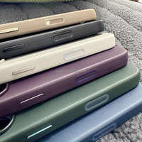 Étui de protection rigide magnétique de luxe antichoc en cuir pour iPhone 17 Pro Max, 17, 16 Pro, 15, 14, 13, 12