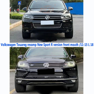 Per Volkswagen <span class=keywords><strong>Touareg</strong></span> aggiornamento del modello 2011 <span class=keywords><strong>2018</strong></span> modello anteriore e posteriore aggiornamento kit di surround fari anteriori modificati - Product Image 2