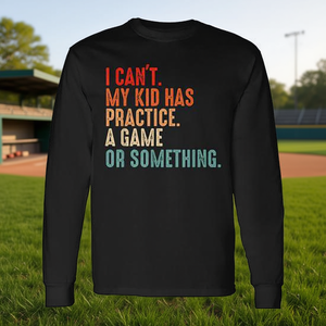 Camiseta de manga larga con estampado de béisbol: No puedo evitar que mi hijo haga práctica de béisbol o algo similar. - Product Image 3