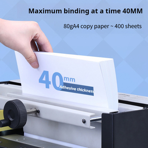 Rilegatrice Manuale a Colla 400 <span class=keywords><strong>Fogli</strong></span> Adesivo Termofusibile da Tavolo con Riscaldamento Automatico - Product Image 3