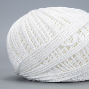 Cotton Yarn Ball 200g Ring Spun <b>Bleached</b> Moisture Absorbent For Construction And Craft Use - Product Image 3