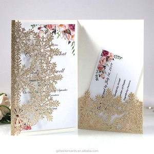 Thiệp Bông Tuyết Màu Bạc Và Thiệp Mời Sinh Nhật Cắt Laser Lấp Lánh Tùy Chỉnh Kèm Thẻ RSVP - Product Image 2