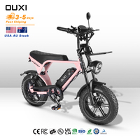 Vélo tout-terrain OUXI V8 Mini Fat Bike en stock en Australie pour ferme, verger, vignoble, pneus larges de 16 pouces, transmission manuelle par chaîne, vélo silencieux pour l'exploration