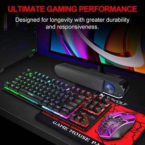 Bộ Bàn Phím Chuột TF260 Phát Quang 87 Bàn Phím Chơi Game Bàn Phím Chuột Pad Bộ Ba Mảnh - Product Image 3