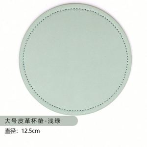 Tapis de tasses à café avec logo à impression personnalisée Vente en gros Sous-verre en cuir PU vierge pour boissons Cadeau promotionnel - Product Image 5