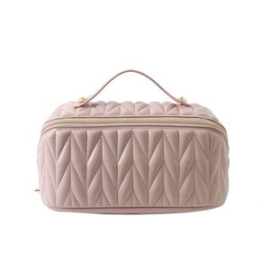 Hot Selling <b>Large</b> Capacity PU <b>Makeup</b> Cosmetic <b>Bag</b> for Women | Fashion Travel Organizer | Custom Pillow Design Cosmetic Case - Product Image 4