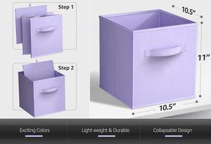 Boîte de rangement pliable durable et résistante en tissu non tissé moderne personnalisée pour la maison, les jouets et les vêtements - Product Image 2