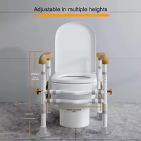 Vente directe de l'usine Hauteur réglable Salle de bain Barre d'appui de sécurité Personne âgée et handicapée Main courante de toilette antidérapante dédiée