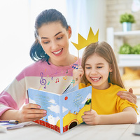 Rimas infantiles francesas personalizadas, libro de audio táctil para niños, botón de música, libro de sonido
