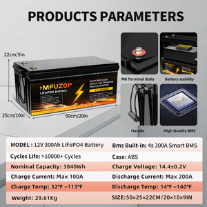 แบตเตอรี่ลิเธียมสำรองพลังงานบ้านแบบขายส่ง 12V 300Ah สำหรับระบบโซลาร์เซลล์ มาตรฐาน IP65 Lifepo4 - Product Image 6