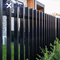 Valla de Cuchillas Verticales Personalizada de Fábrica, Valla de Cuchillas Verticales de Acero Negro para Piscina, Popular OEM y ODM, Estándar Australiano