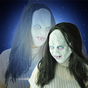 Halloween <span class=keywords><strong>Horreur</strong></span> pour Ghost Face Mask Scary Trick Props avec Cheveux Noirs Chastity Zombie Body pour <span class=keywords><strong>Thriller</strong></span> Head Cover pour Pâques - Product Image 5