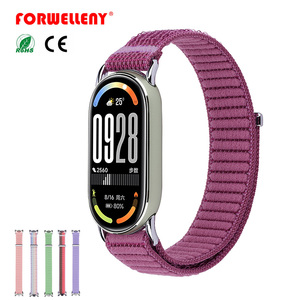 Forwelleny 2025 Nuovo Prodotto all'Ingrosso Cinturino Ondulato in Nylon ad Anello per <span class=keywords><strong>Xiaomi</strong></span> <span class=keywords><strong>Band</strong></span> 8 9 10 Modello con Connettore in Metallo Accessori per Smartwatch - Product Image 1