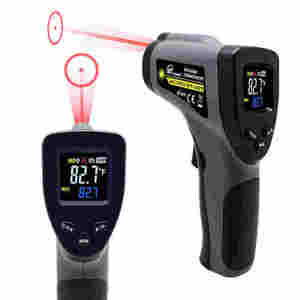 Công nghiệp kỹ thuật số pyrometer nhiệt kế súng không tiếp xúc hồng ngoại LCD hiển thị Nhựa nhiệt độ Meter cho OEM Pin - Product Image 1