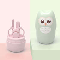 Tendance 4-en-1 ensemble de soins pour nouveau-nés doux mignon hibou forme Silicone bébé ongles Kit sûr et pratique bébé coffrets cadeaux
