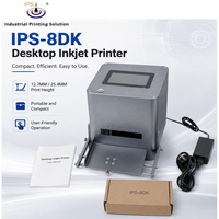 Impresora de Inyección de Tinta Estática de Escritorio IPS-8DK Compacta de 12.7mm, Máquina de Codificación por Inyección de Tinta, Impresora de Sobremesa Encriptada para Latas y Tapas de Botellas