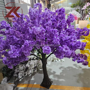 ZKAI Arbre de <span class=keywords><strong>cerisier</strong></span> artificiel de haute qualité pour l'aménagement paysager, plantes artificielles d'extérieur, <span class=keywords><strong>cerisier</strong></span> violet pour la décoration de mariage - Product Image 1