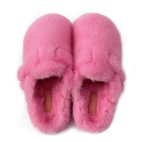 Chaussons d'intérieur doux et chauds en fausse fourrure pour femmes, fourrure de vison synthétique, confortables, antidérapants, chaussures d'extérieur