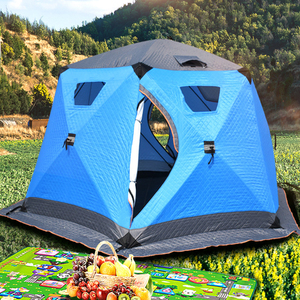 Igloo gonflable à point de chute Cube de bivouac de camping froid 6 camouflage pour tente de pêche à la carpe bivouac d'hiver - Product Image 4