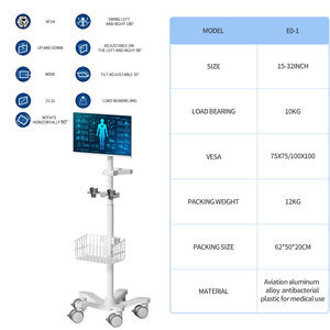 Chariot d'endoscopie portable Lm E0 1 avec moniteur pour les rondes et les consultations en salle d'hôpital - Product Image 4