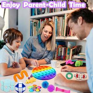 30 Cubos Sensoriales Suaves Antiestrés para Pop It, Juguetes Novedosos EDC Impresos en 3D de Metal para Niños y Adultos con TDAH y Autismo, Alivio del Estrés - Product Image 6