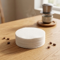 Filtres à café ronds professionnels écologiques en papier, en pâte de bois naturelle non blanchie, jetables, de qualité alimentaire