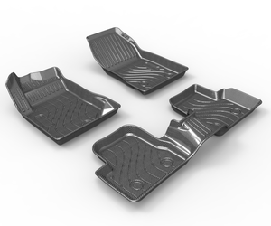 Tapis de sol en TPE en fibre de carbone, nouveau matériau, pour <span class=keywords><strong>PEUGEOT</strong></span> 208 2021 2022, ensembles complets, haute résistance, imperméable, tapis de voiture - Product Image 2