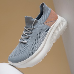 Zapatillas Deportivas para Parejas, Parte Superior de Malla Tejida, Transpirables, Punta Ancha, Ancho Amplio, Cómodas, Casuales, para Hombre y Mujer - Product Image 1