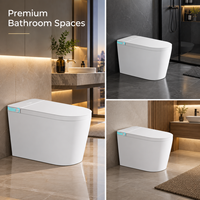 Electric Smart Toilet Ceramic Bidet Toilet One Piece Toilet with Heated Seat Warm Air Dryer for Bathroom