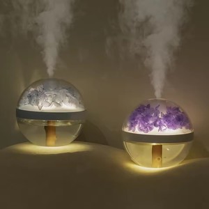 270ML Air Humidifier USB Rechargeable 800mAh Home Hydration Humidifier Colour <b>LED</b> <b>Light</b> Mist Maker Flower Humidificador - Product Image 3