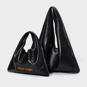 Sac hobo en cuir véritable personnalisable pour femme, fermeture ouverte, sac à main imperméable, poignée unique, sac fourre-tout décontracté, doublure en polyester - Product Image 1
