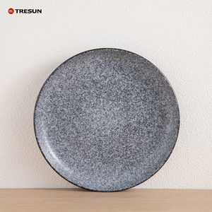 TRESUN 16 pieces Dark Gray Speckled Stoneware <b>Dinnerware</b> <b>Set</b> Plates Bowls coffee cup <b>set</b> Microwave & Dishwasher Safe - Product Image 3