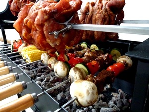 Parrilla Tradicional Griega Chipriota de Carbón y Asador Giratorio para <span class=keywords><strong>Kebab</strong></span>, Parrilla Chipriota para Barbacoa - Product Image 6